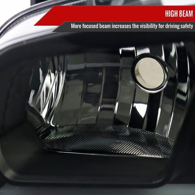 2006-2010 Dodge Charger Sequential LED Bar Factory Headlights Matt Smoke