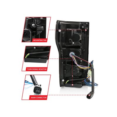 Anzo Black LED Tail Lights 311314