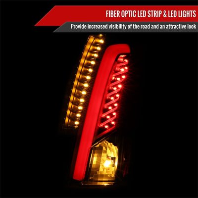 2003-2007 Cadillac CTS LED Tail Lights Matte Black Housing/Clear Lens