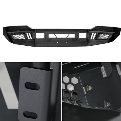 2011-2016 Ford F-150/F-250 Black Heavy Duty Steel Front Bumper LED Light Ports