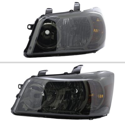 2004-2007 Toyota Highlander Factory Style Headlights Chrome/Smoke Lens