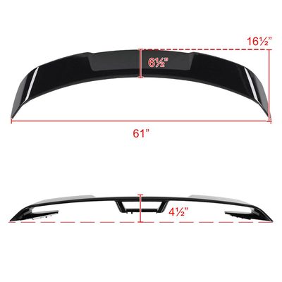 2015-2022 Ford Mustang Glossy Black GT500 Style Rear Trunk Spoiler Kit