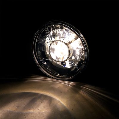 Universal 7" Round H4 Projector Headlights Matte Black Housing/Clear Lens