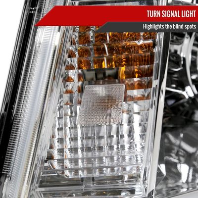2005-2011 Toyota Tacoma LED Bar Projector Headlights Chrome/Clear Lens