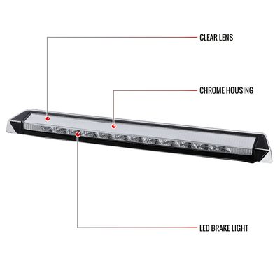1999-2004 Ford Mustang LED 3rd Brake Light Chrome Housing/Clear Lens