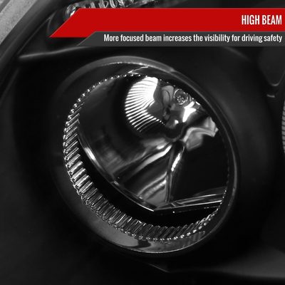 1998-2005 VW Beetle Halo Projector Headlights Matte Black/Clear Lens