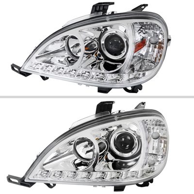 2002-2005 Mercedes Benz W163 ML Class Projector Headlights LED Light Chrome