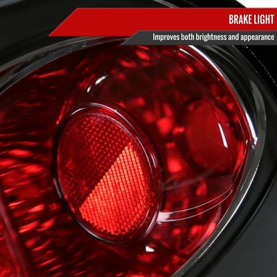 1998-2005 VW Beetle Tail Lights Matte Black Housing/Clear Lens