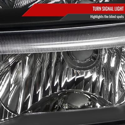 2002-2006 Chevy Avalanche/ Silverado Factory Headlights Bumper Lights Black