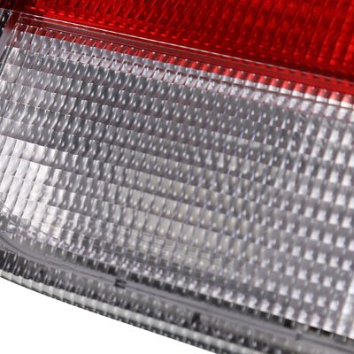 1996-1998 Honda Civic Sedan Tail Lights w/ Bulbs Chrome/Red Clear Lens