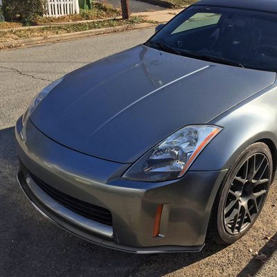 2003-2005 Nissan 350Z Glossy Black 3Pcs Front Bumper Lip Spoiler Kit