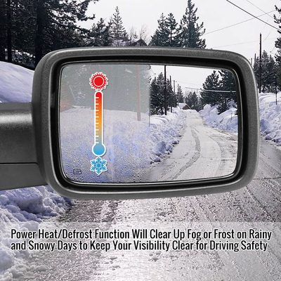 2014-2018 Chevy Silverado/GMC Sierra Matt Black Heated Side Mirror Passenger
