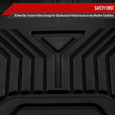 2019-2022 Toyota RAV4 All Weather Black TPE Floor Mats Liner 3Pcs