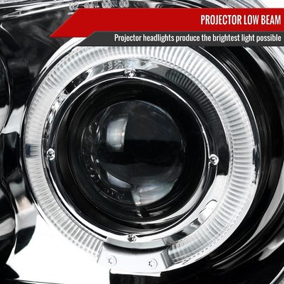 1999-2006 VW Golf Mk4 GTI/R32 Cabrio Dual Halo Projector Headlights Chrome