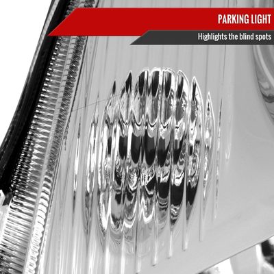 2007-2009 Nissan Sentra Factory Headlights w/Amber Reflector Chrome/Clear