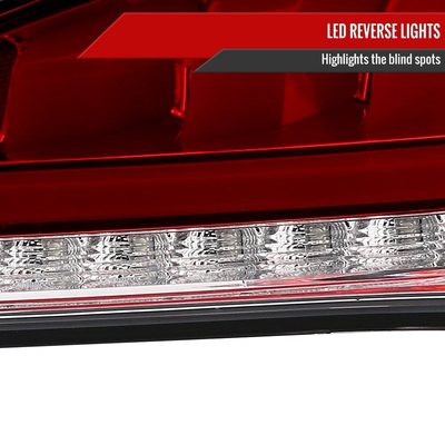 2010-2016 Hyundai Genesis Coupe White Bar LED Tail Lights Chrome/Red