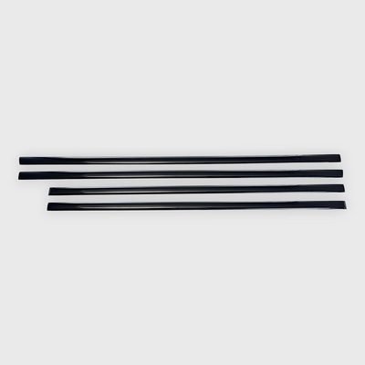 2014-2025 Chevrolet Silverado 1500 Side Door Molding Trim Set Gloss Black 4Pcs ABS Plastic