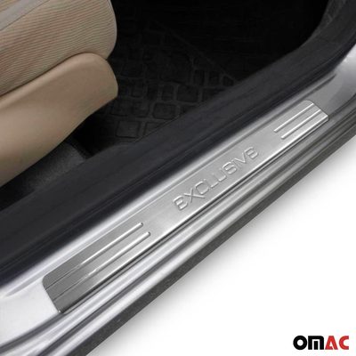 Toyota Door Sill Scuff Plate Scratch Protector Exclusive Stainless Steel Silver 4 Pcs