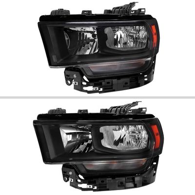 For Dodge RAM 2500 3500 2019-2024 Factory Style Crystal Headlight Driver Side Only Black Housing Clear Lens
