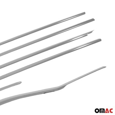 2018-2022 Honda Accord Window Molding Trim Streamer Silver 6Pcs Stainless Steel