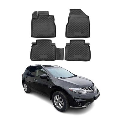 2009-2014 Nissan Murano Floor Mats Liners Full Set All Weather Black