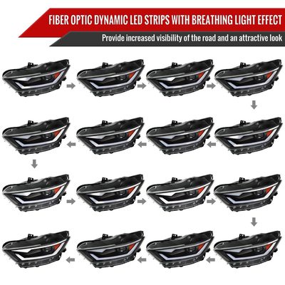 2015-2017 Ford Mustang / 18-2020 Mustang Shelby LED Xenon HID Headlights Black