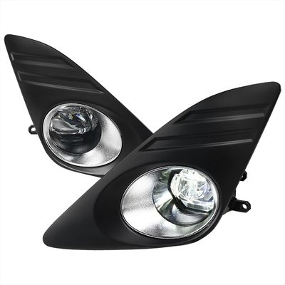 2012-2014 Toyota Camry SMD LED Fog Lights Switch & Black Bezels Chrome