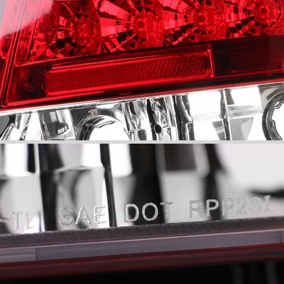 2001-2005 Lexus IS300 LED Tail Lights Chrome Housing/Red Clear Lens