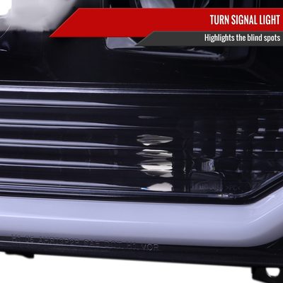 1999-2004 Ford F-250/350/450/550 / Excursion LED Bar Headlights Black/ Smoke