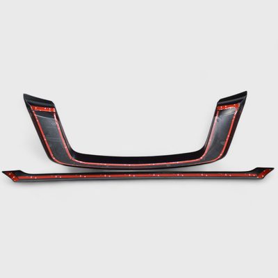2017-2021 Nissan Pathfinder Grille Overlay Gloss Black 2Pcs ABS Plastic