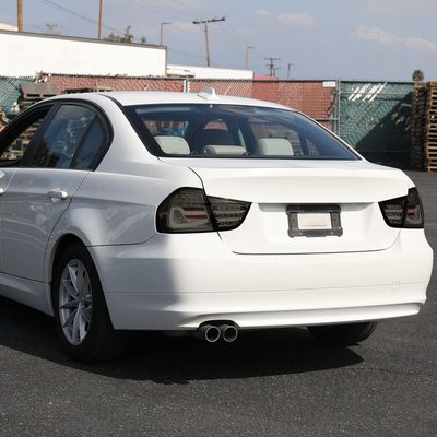 2009-2011 BMW E90 3-Series 4Dr Sedan Red LED Tail Light Chrome/Smoke Lens