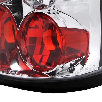 1997-2004 Dodge Dakota Tail Lights Chrome Housing/Clear Lens