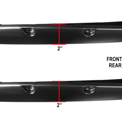 2005-2011 Toyota Tacoma Fleetside 6" Long Bed Smooth Rivet Style Fender Flares