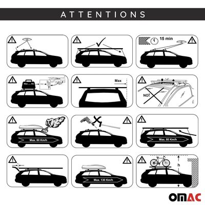 2017-2026 Honda CR-V V VI Roof Racks Cross Bars Silver