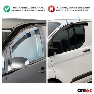 2023-2026 RAM ProMaster Bug Shield Hood Deflector & Window Visor Kit 3Pcs Smoke