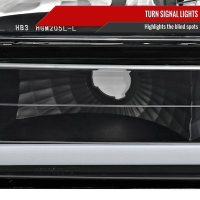 1994-1998 GMC C10 / C/K / Suburban Sierra Yukon Headlights LED Lights Black