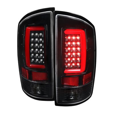2002-2006 Dodge RAM 1500 2500 3500 LED Tail Lights -G2 Jet Black/Clear Lens