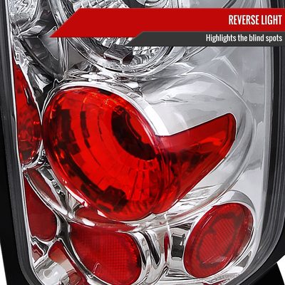 1994-2002 Dodge RAM Tail Lights Chrome Housing/Clear Lens