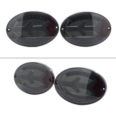 1997-2004 Chevy Corvette C5 4 PC White LED Bar Tail Lights Chrome/Dark Smoke