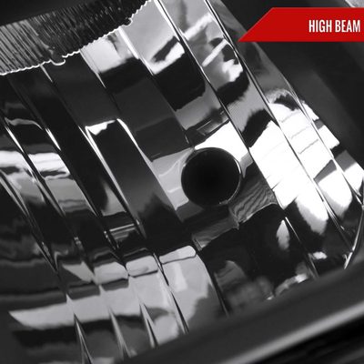 For Dodge RAM 2500 3500 2019-2024 Factory Style Crystal Headlight Driver Side Only Black Housing Clear Lens