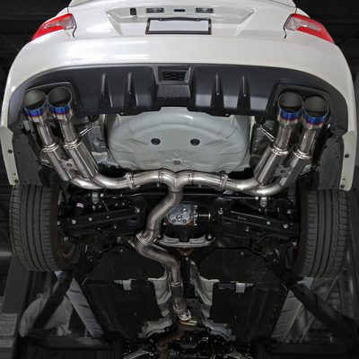 2015-2022 Subaru WRX STI 4" Quad Tip Steel Catback Exhaust System w/ Burnt Tip
