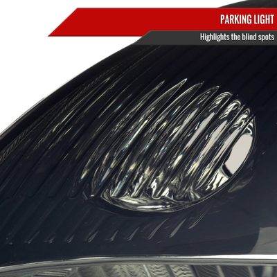 2007-2009 Nissan Sentra Factory Headlights w/Amber Reflector Chrome/Smoke