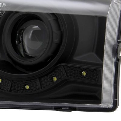 1999-2004 Ford F-250/350/450/550/Excursion Projector Headlights LED Black