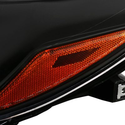 2015-2017 Toyota Camry Projector Headlights Amber Reflectors Matt Black/Clear