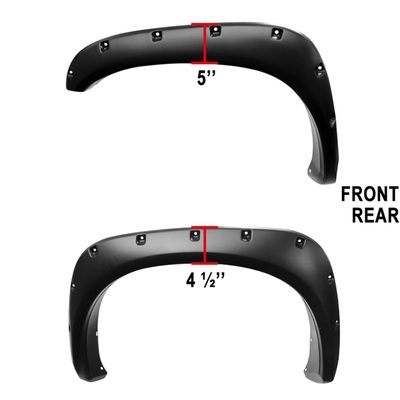 2002-2009 Dodge RAM 1500/2500/3500 Smooth Rivet Style Fender Flares