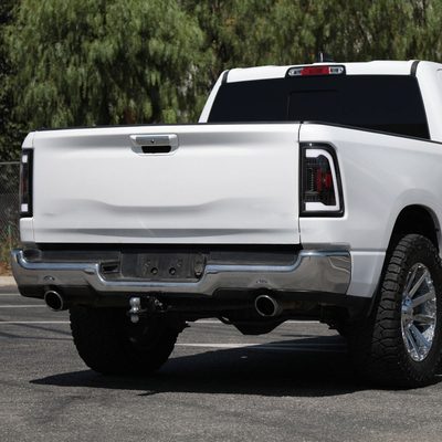 2019-2024 Dodge RAM 1500 LED Tail Lights Matte Black Housing/Clear Lens