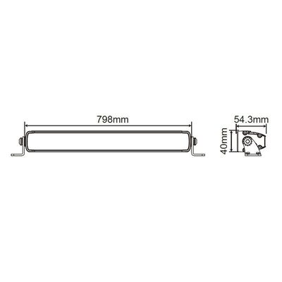 Barra de 32" GR Stealth Slim Flash Series Orientacion Trasera