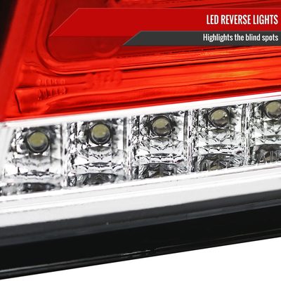 2006-2011 Mercedes Benz W164 ML Class LED Tail Lights Chrome/Red Lens