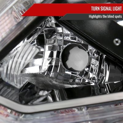 2014-2016 Nissan Rogue LED Strip Factory Driver/Left Side Headlight Matt Black