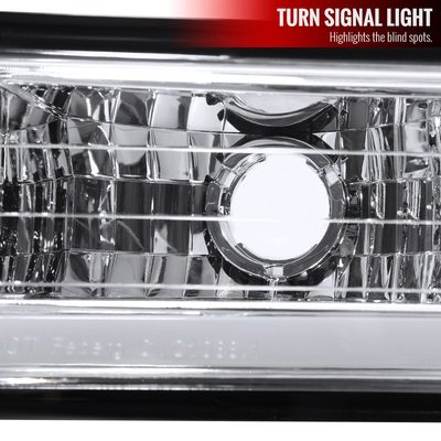 1994-1998 GMC C10/Sierra/Suburban/Yukon Headlights LED &Corner Lights Chrome